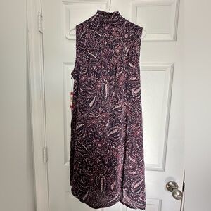 Vince Camuto  Smocked High Neck Dress